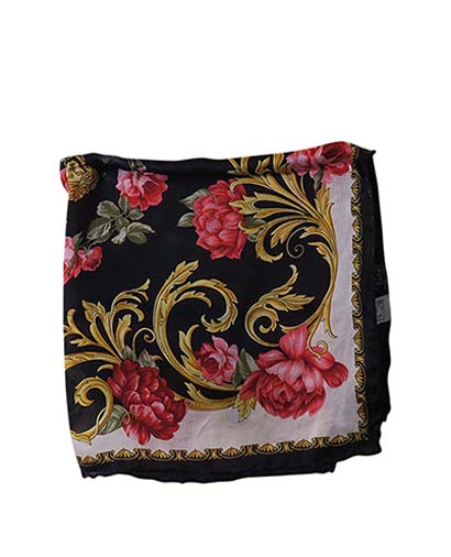 Versace Roses Medusa Scarf, front view