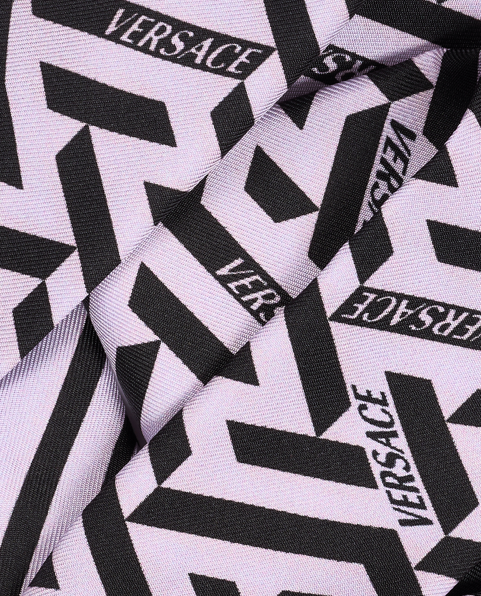 Versace Logo Bandeau, &pound;95, Accessories, Black/Purple, Silk, Other view