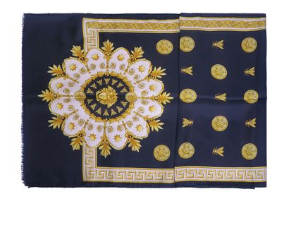 Versace Bee Baroque Print Scarf, front view