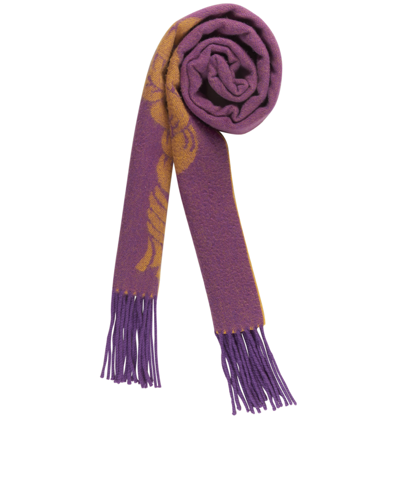 Vivienne Westwood Knot Print Scarf, &pound;50, Accessories, Purple/Yellow, Wool, Other view