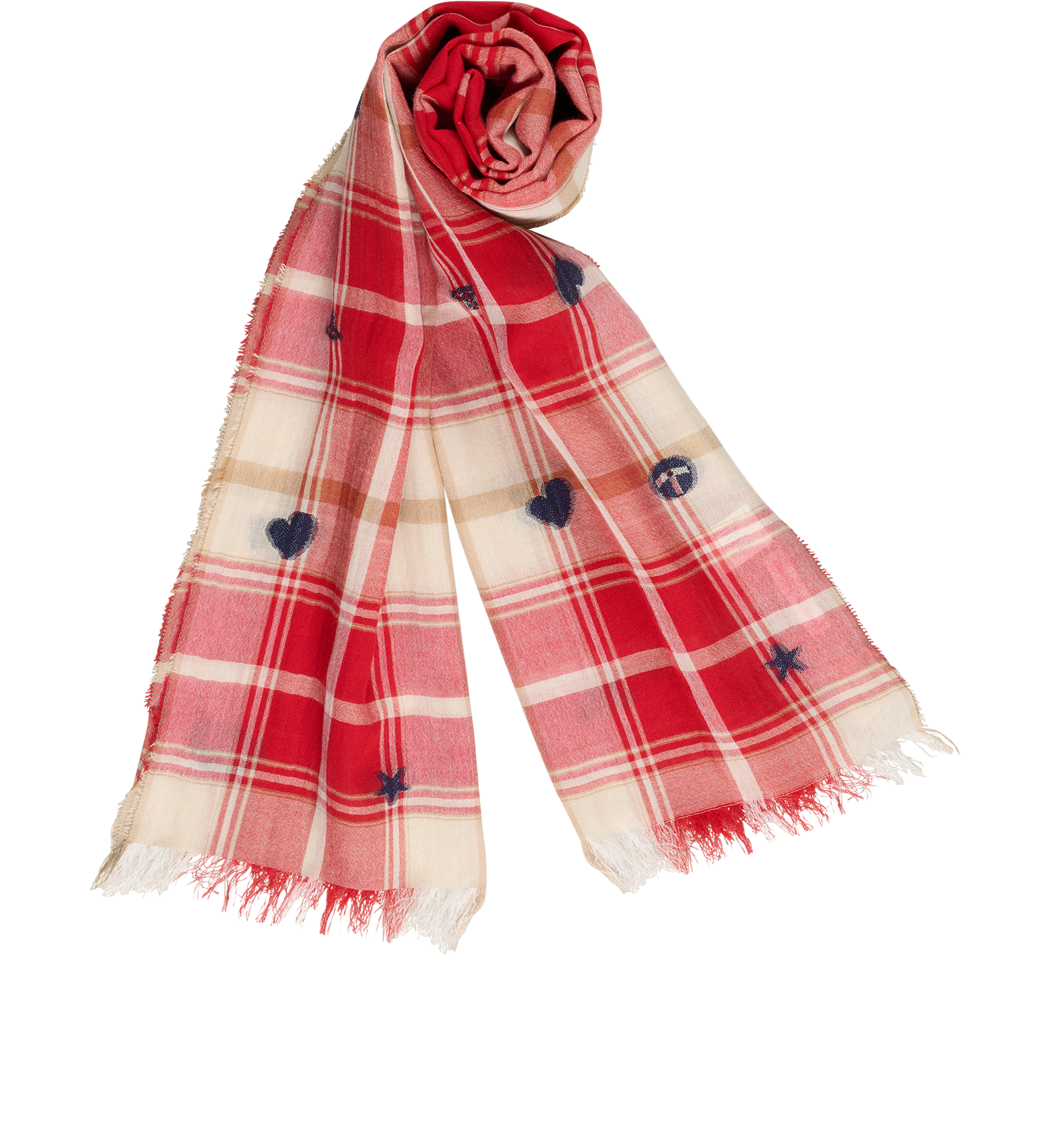 Vivienne Westwood Embroidered Scarf, &pound;60, Accessories, Red/White, Cotton, Other view