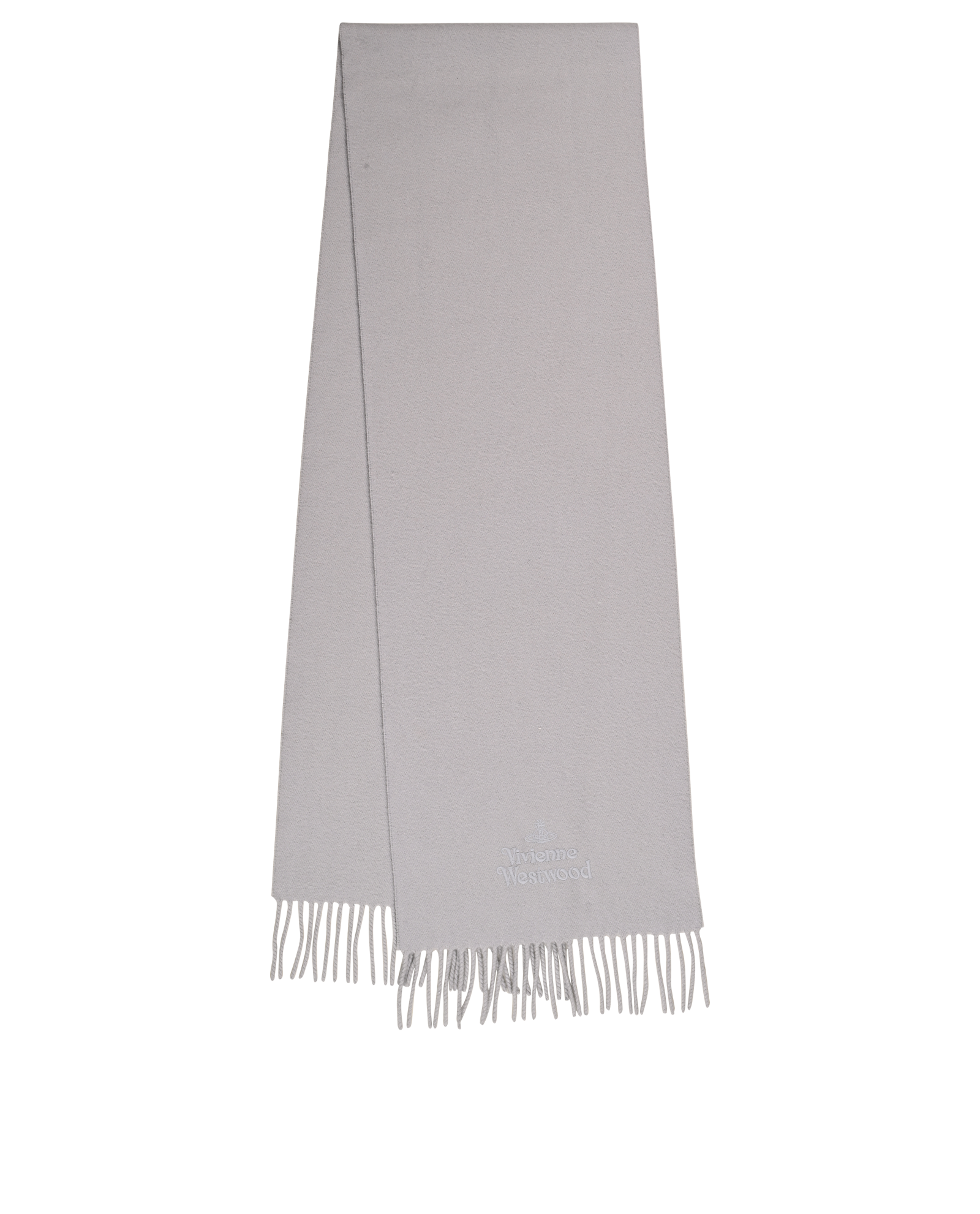 Vivienne Westwood Embroidered Scarf, &pound;60, Accessories, Grey, Wool, Back view