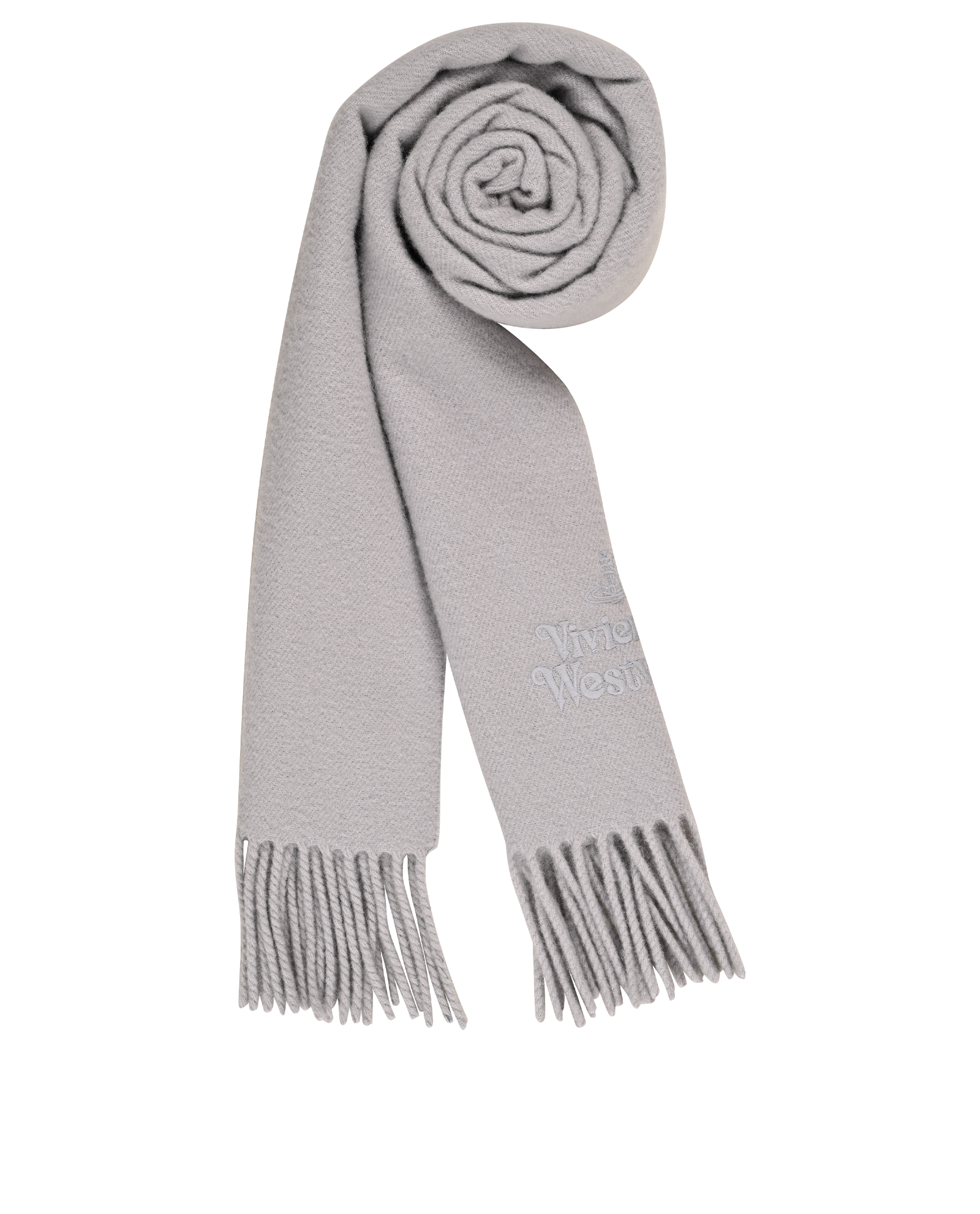 Vivienne Westwood Embroidered Scarf, &pound;60, Accessories, Grey, Wool, Other view