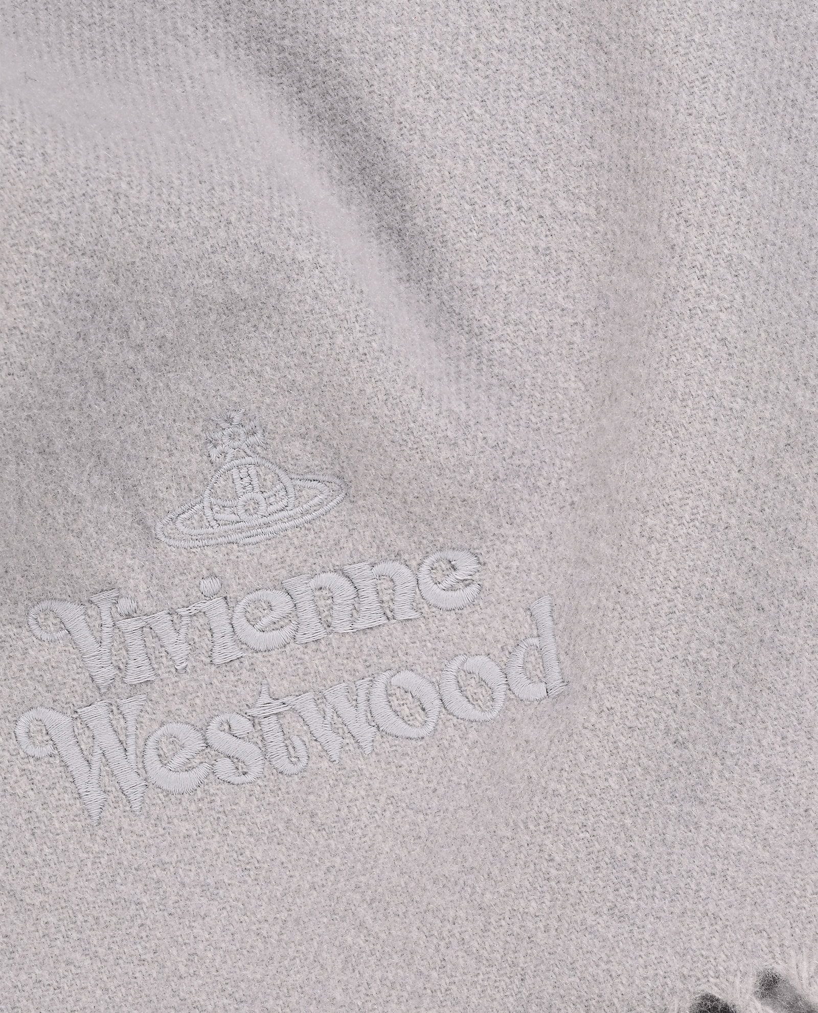 Vivienne Westwood Embroidered Scarf, &pound;60, Accessories, Grey, Wool, Other view