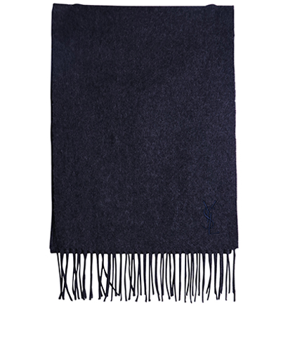 YSL Logo- Embroidered Scarf, front view