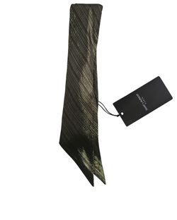 Yves Saint Laurent Sheer Metallic Scarf, Silk, Gold, B, Tags, 4*