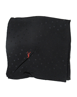 Yves Saint Laurent Polka Dot Pocket Scarf, Silk, Black, 2