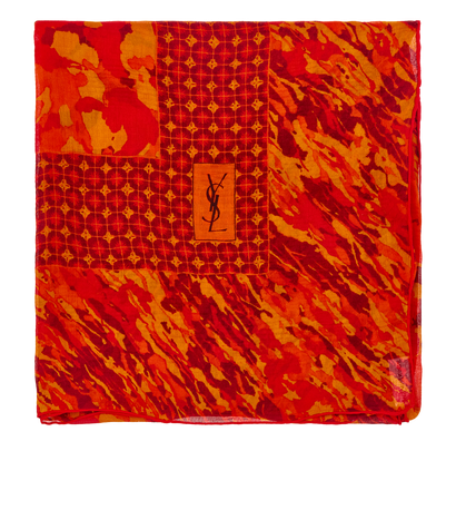 Yves Saint Laurent Flower Print Scarf, front view