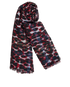 Saint Laurent Animal & Metallic Plaid Print Shawl, other view