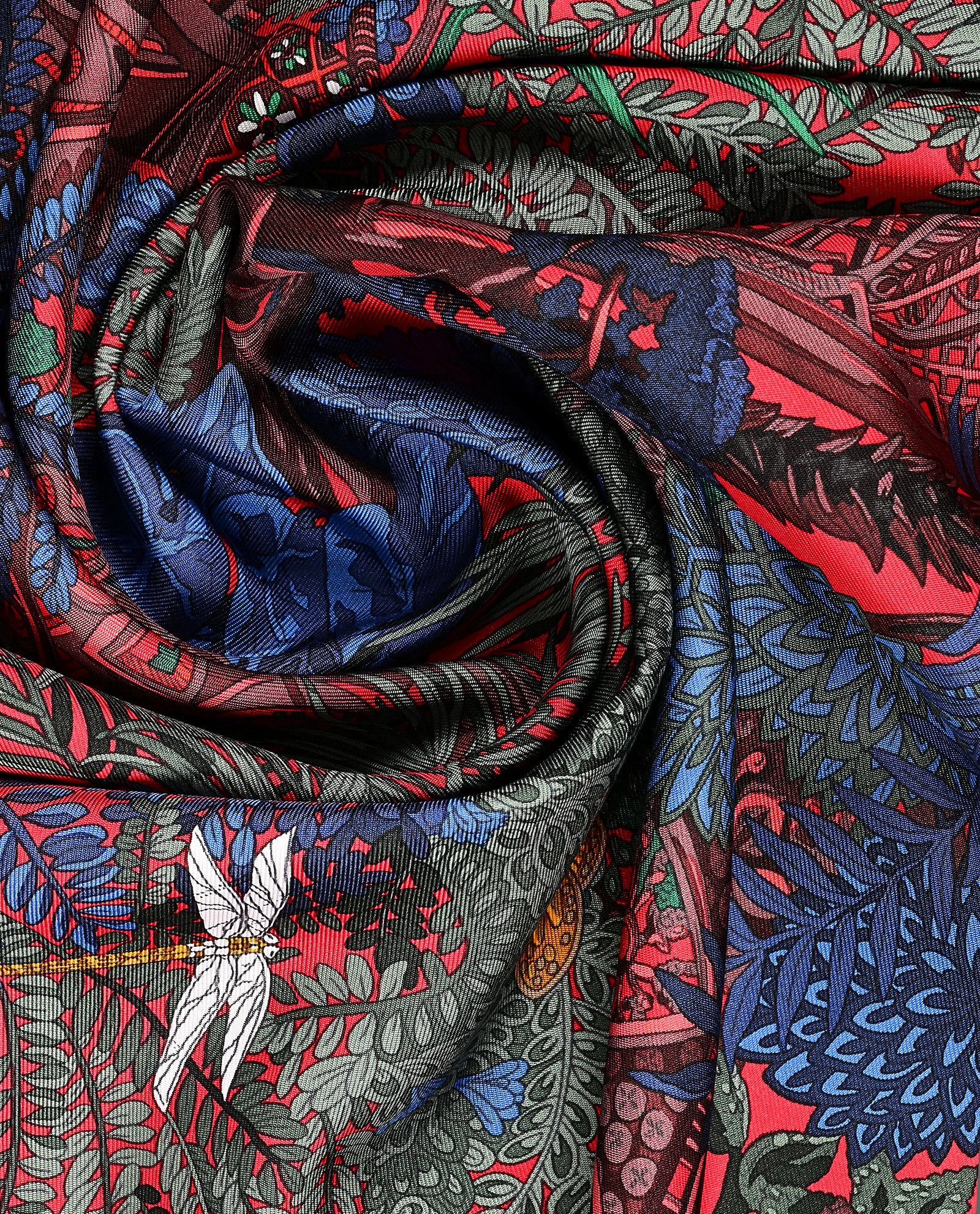 Hermes Jardin A Sintra Carre 90, &pound;320, Accessories, Red, Silk, Other view