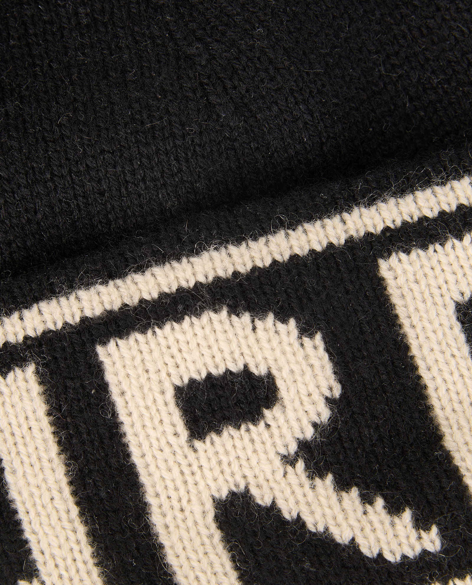 Burberry Black and White Logo Beanie Cashmere beanie Burberry Black size One size International  main image 4