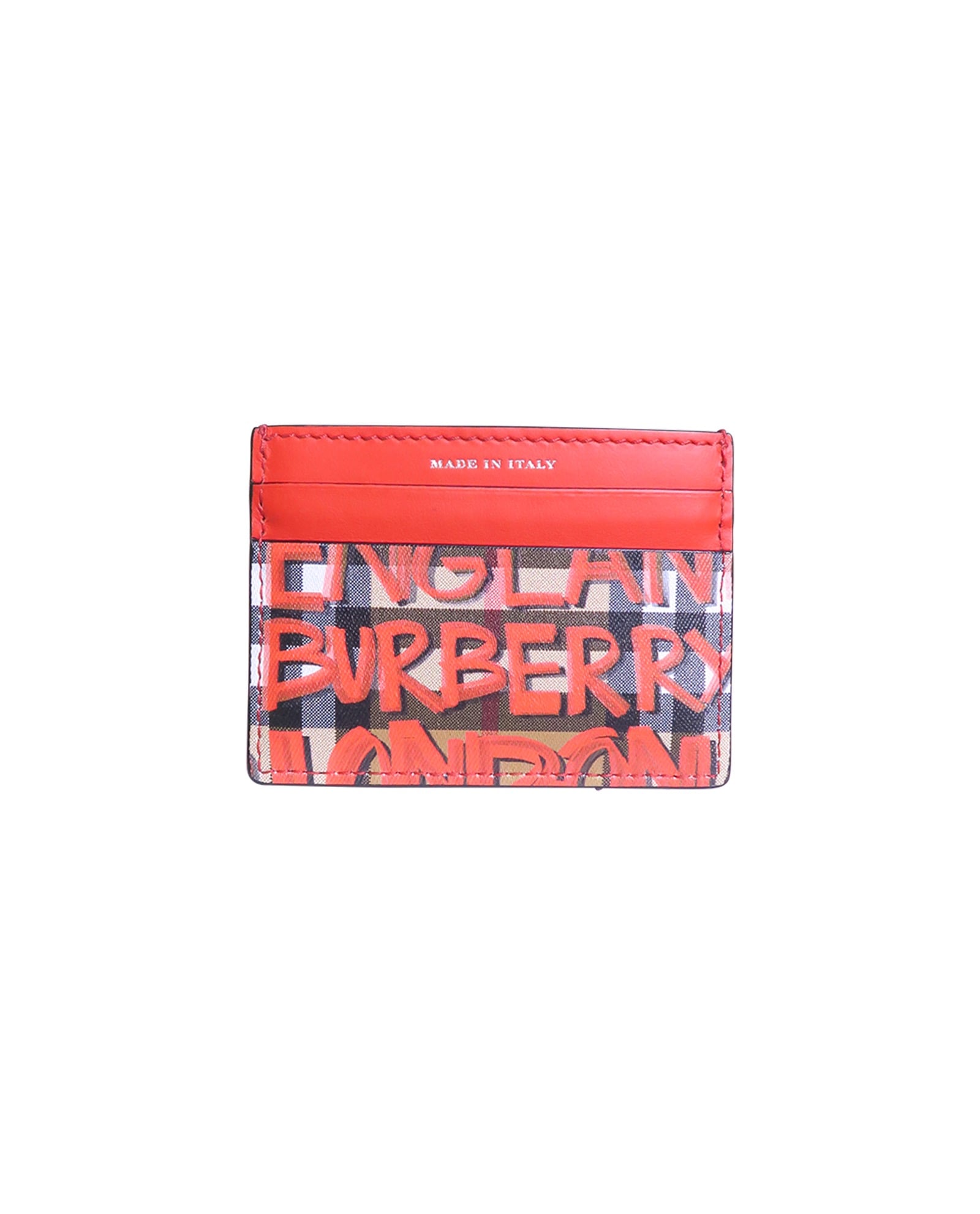 Burberry Graffiti Print Vintage Check, Small Leather Goods 