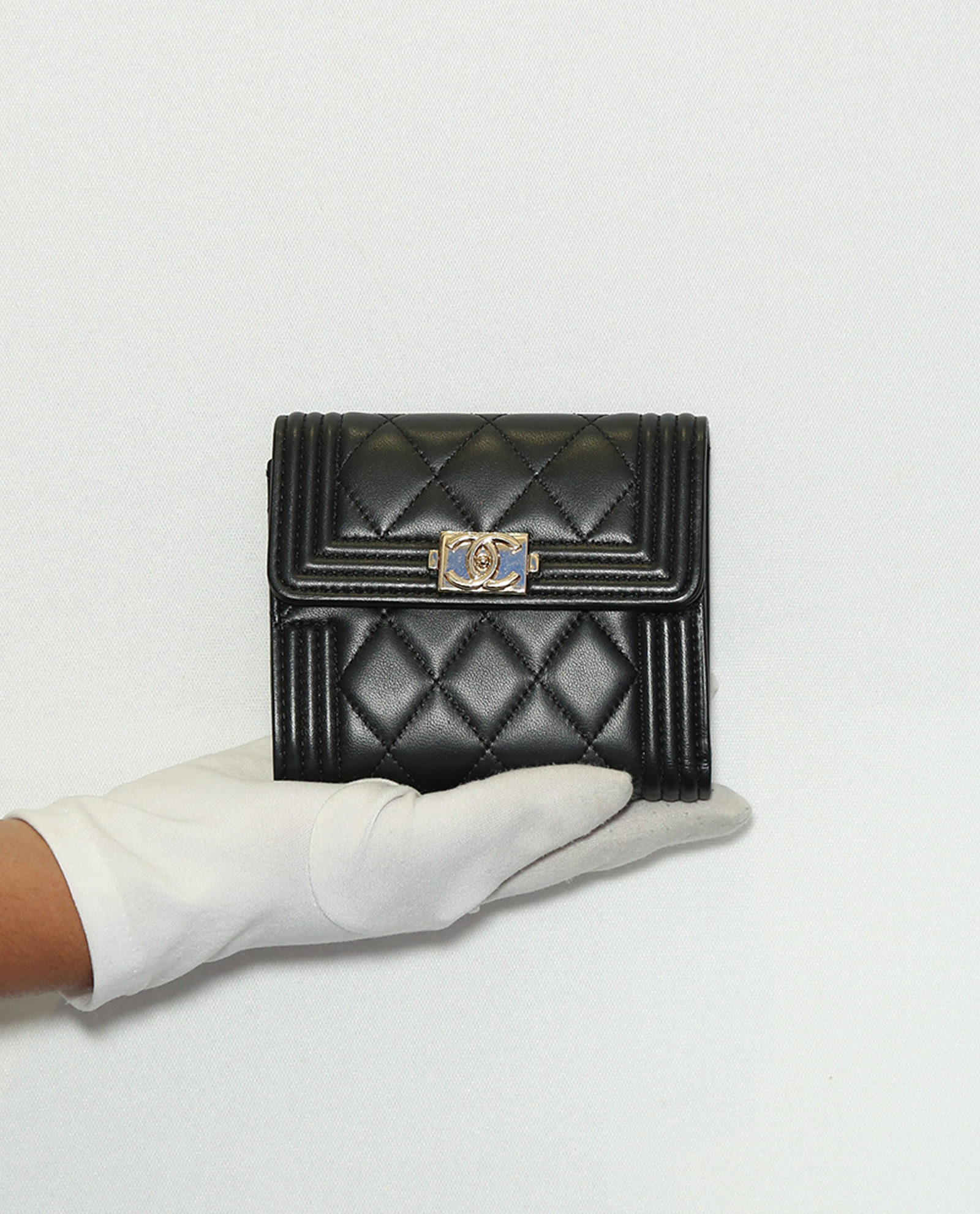 Chanel Boy Bi-Fold Wallet, Small Leather Goods - Designer Exchange