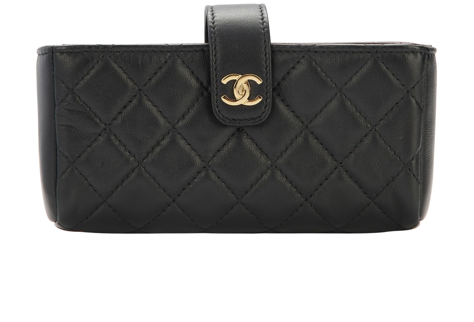 Chanel Quilted Mini Phone Holder Clutch, Small Leather Goods - Designer  Exchange