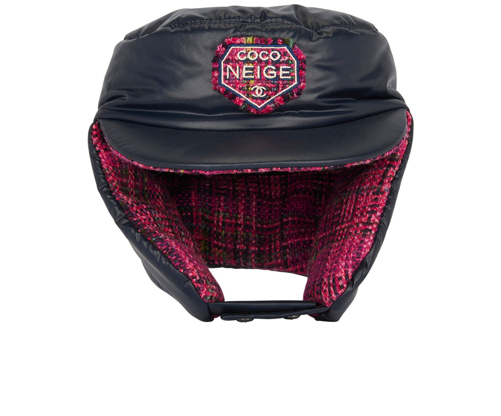 ?CHANEL Coco Neige Hat 69302 auth CHANEL black nylon 2019 COCO NEIGE SNOWFLAKE  main image 3