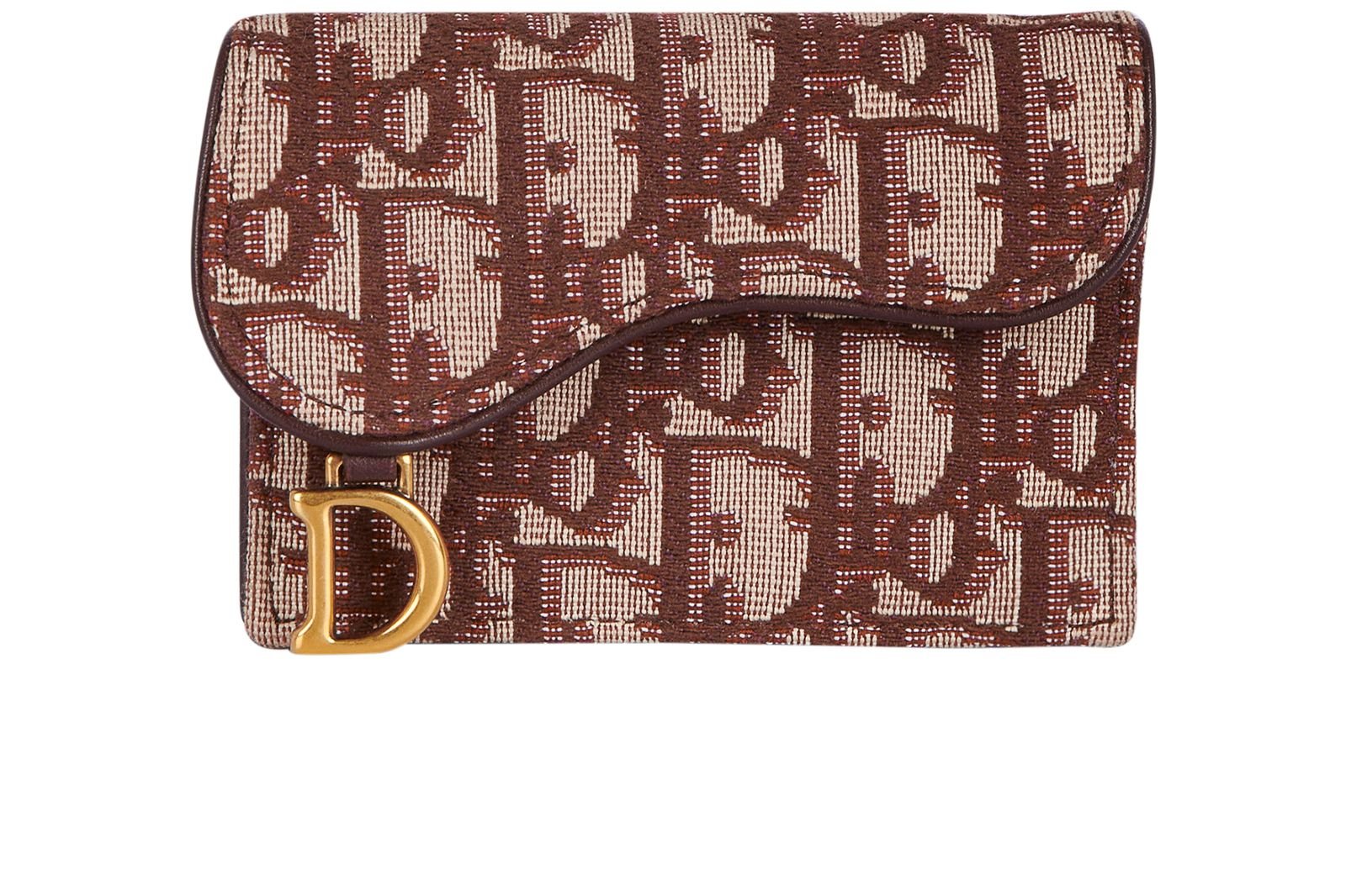 Christian Dior Saddle Flap Card Holder, Small Leather Goods