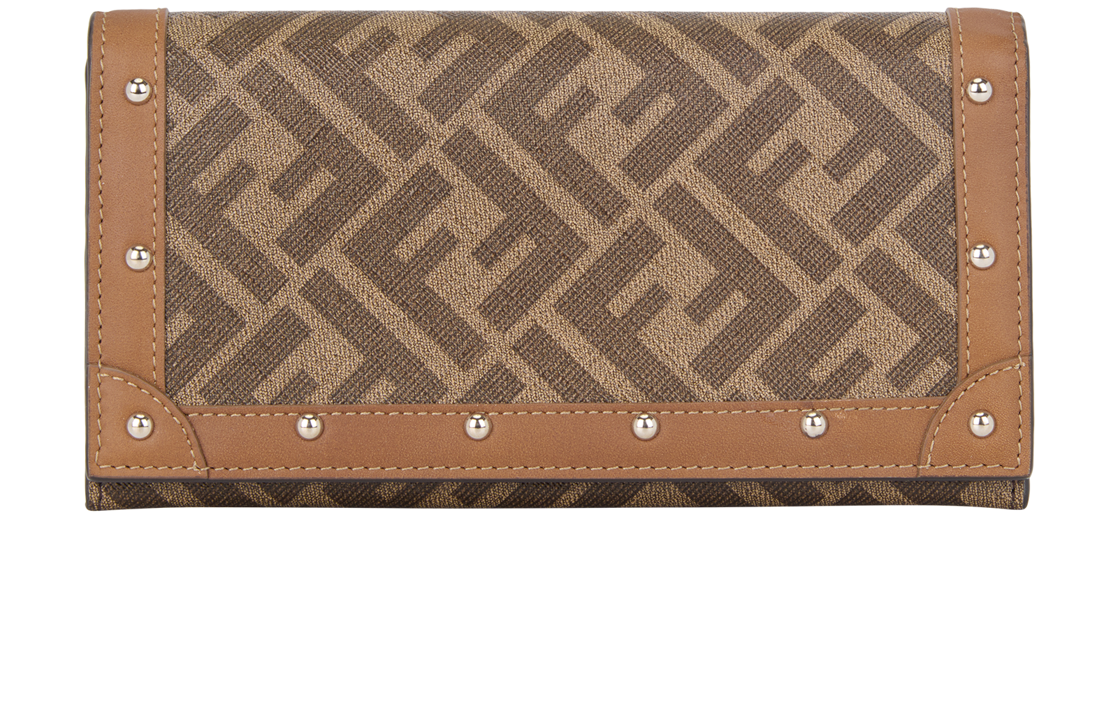 Fendi Zucca Continental Flap Wallet, Small Leather Goods