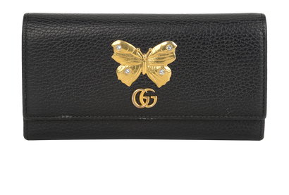 Gucci Butterfly Continental Wallet, Small Leather Goods Designer