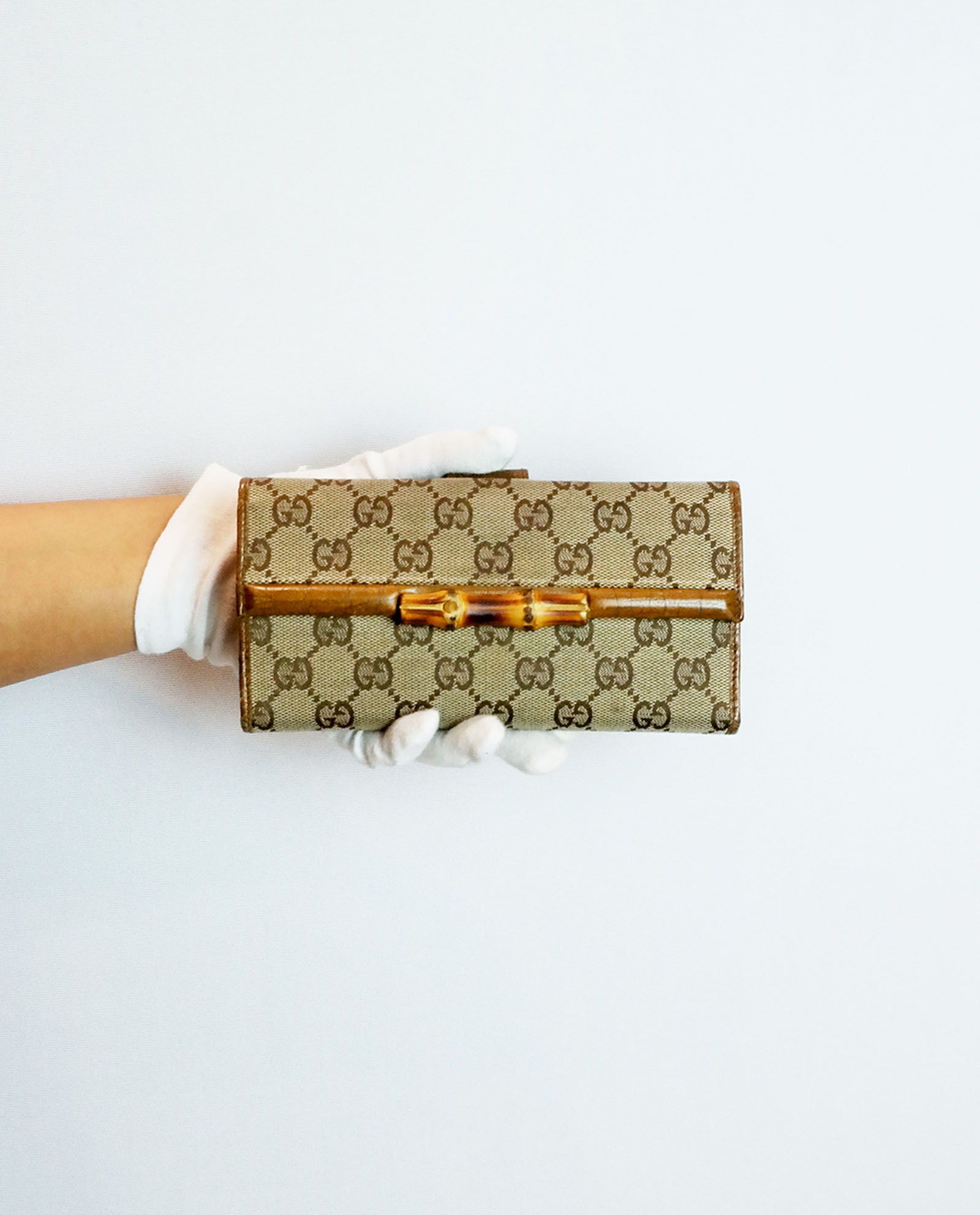 Pre-loved Gucci Bamboo Long Wallet - £55