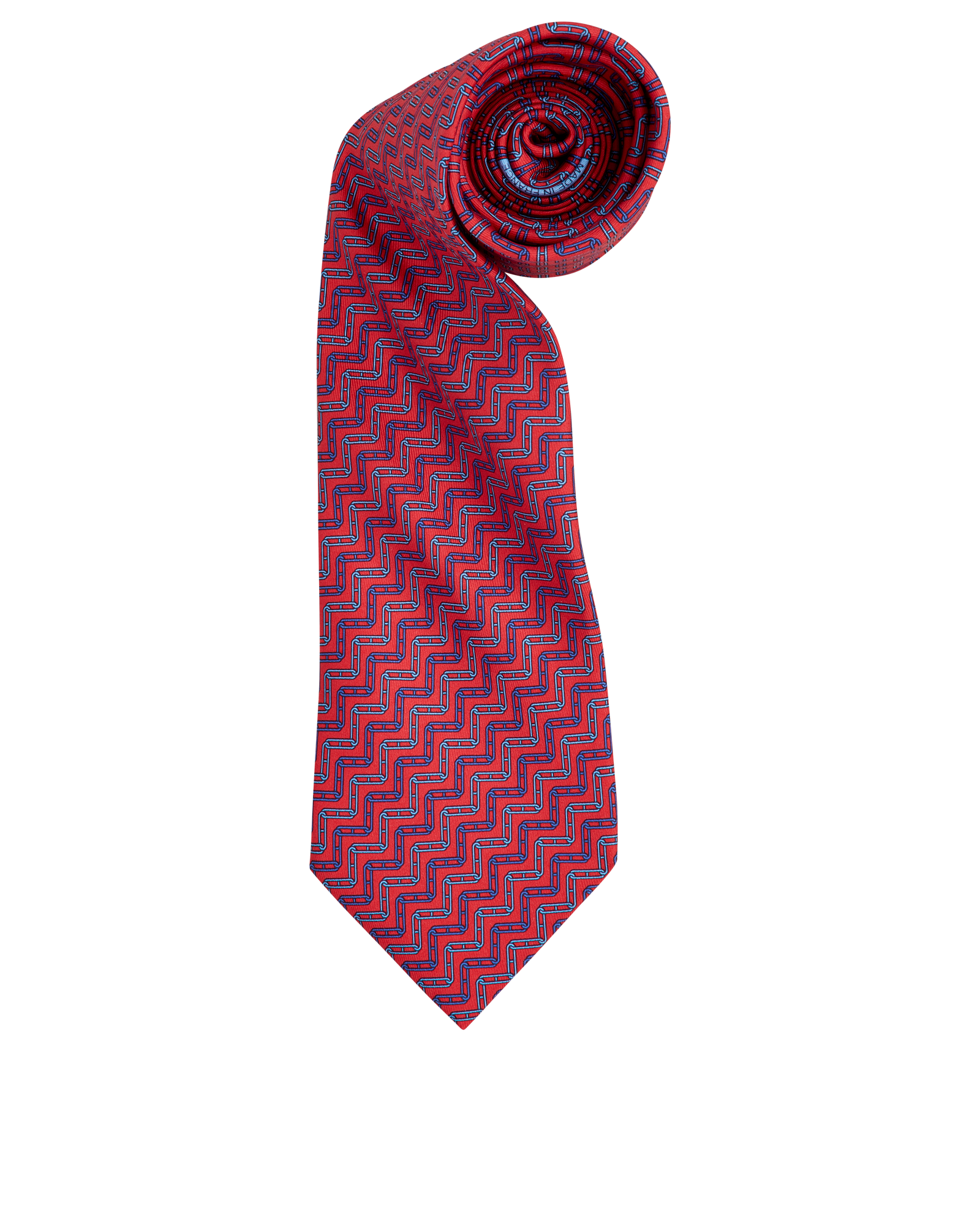 Pre-loved Hermes Roulis Print Tie - £90