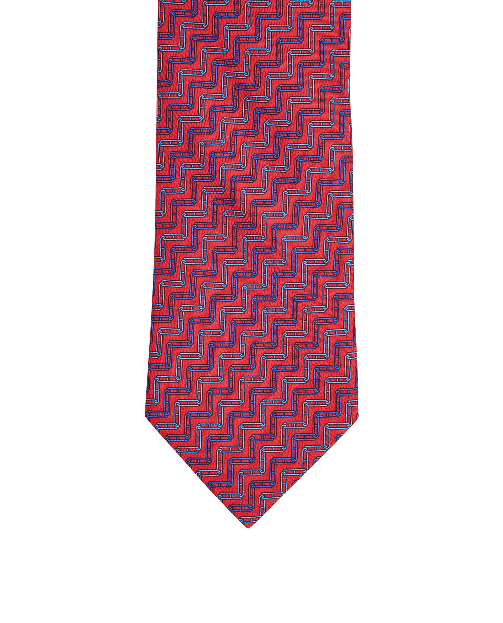 Pre-loved Hermes Roulis Print Tie - £90