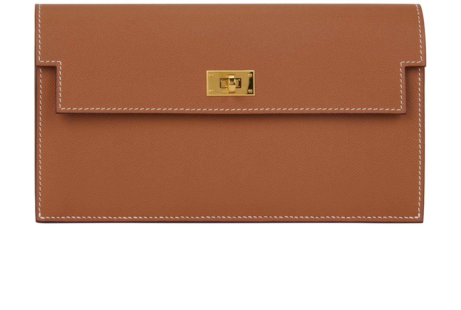 Hermes Kelly Pocket Long Wallet In Madame Calfskin Gold, Small