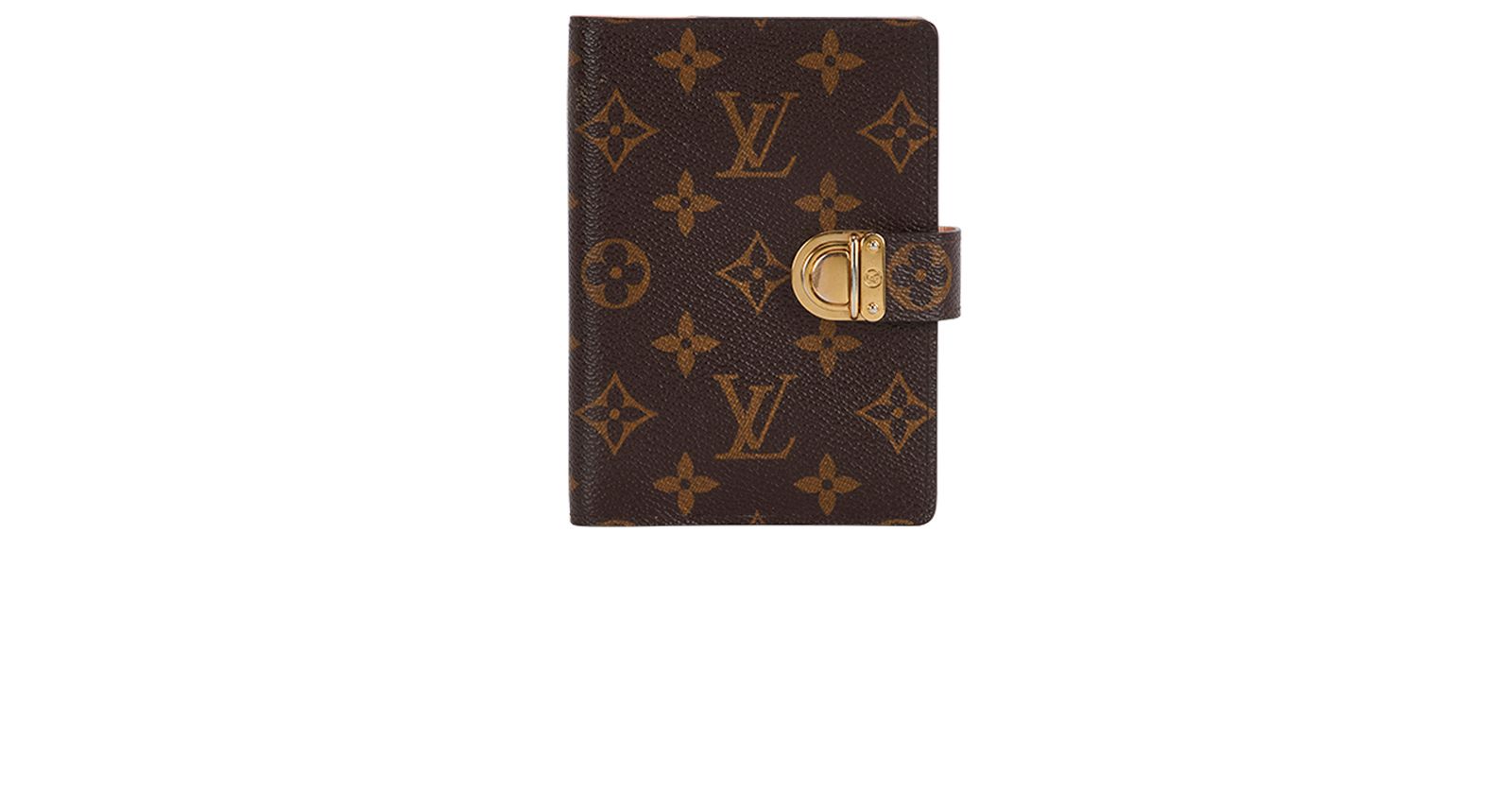 LOUIS VUITTON Monogram Groom Small Ring Agenda Cover Red 1228534