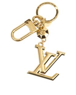 LOUIS VUITTON LV Facettes Bag Charm Key Holder Silver