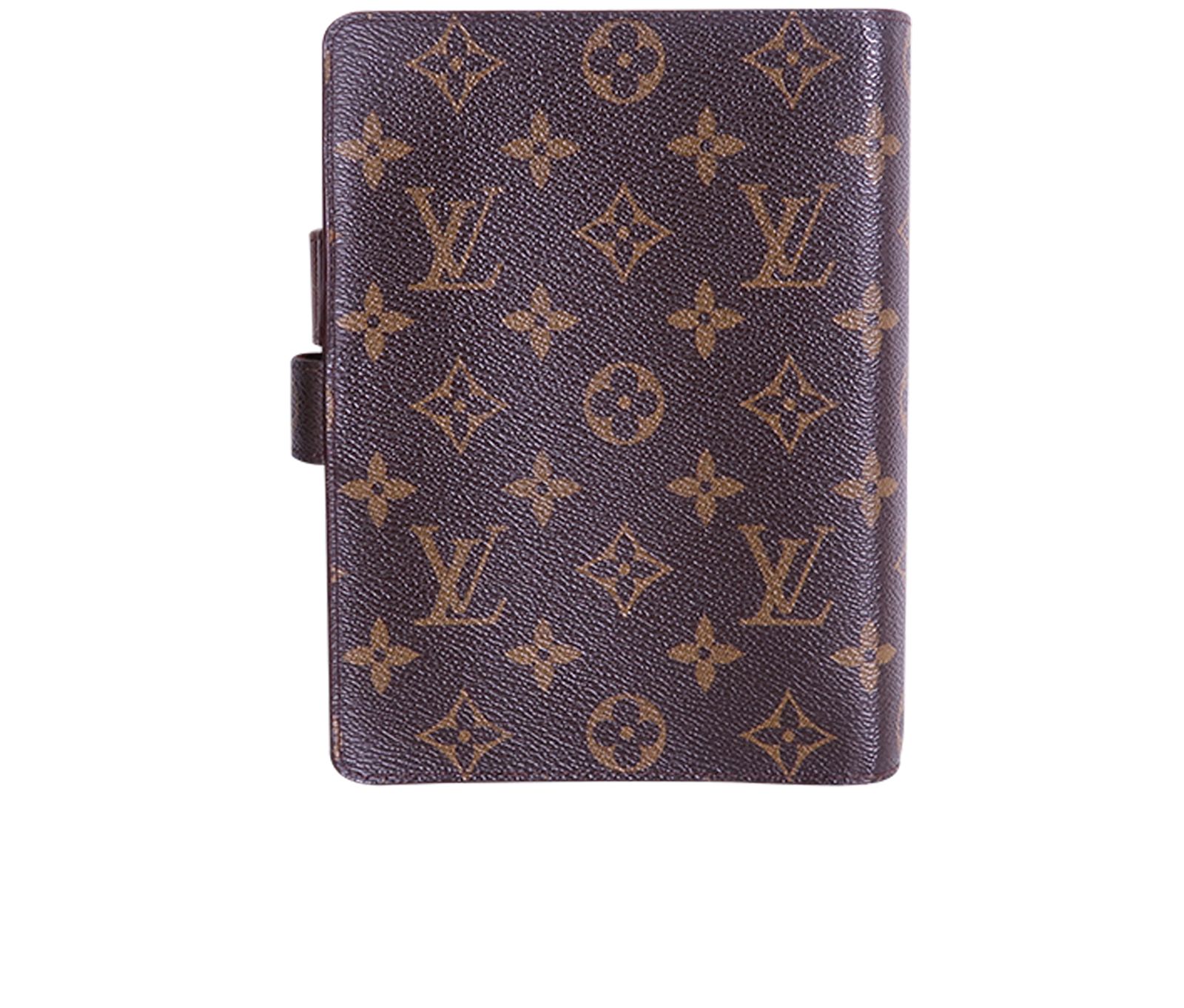 LOUIS VUITTON Monogram Groom Small Ring Agenda Cover Red 1228534