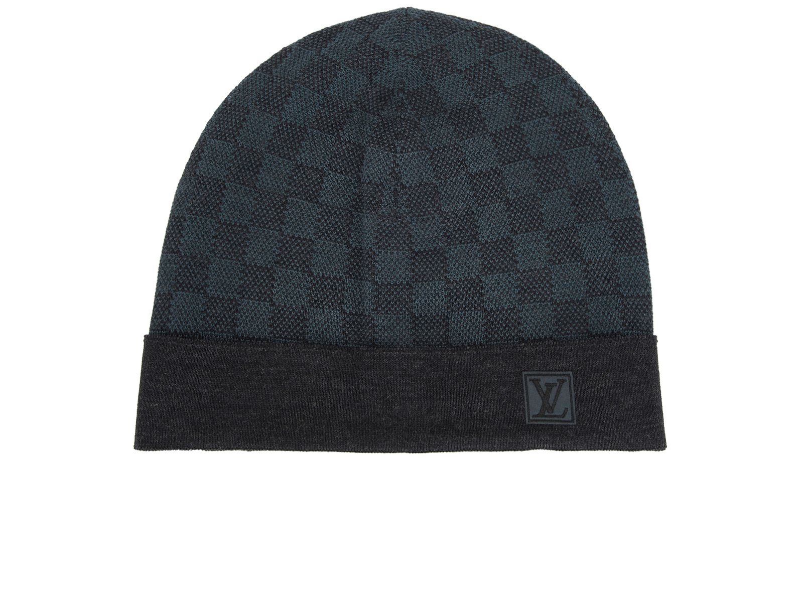 Louis Vuitton Wool Petit Damier Beanie - Black Hats, Accessories