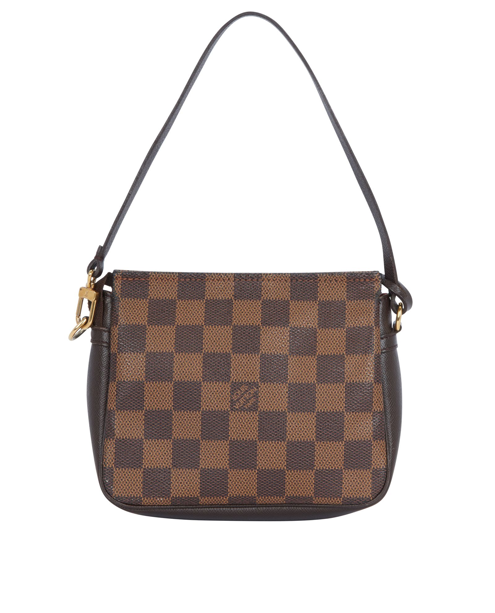 never used Louis vuitton brown leather crossbody makeup bag for