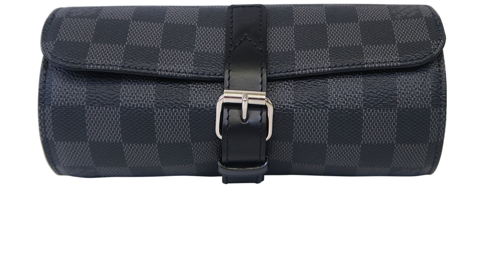 3 Watch Case Damier Graphite Canvas - Travel