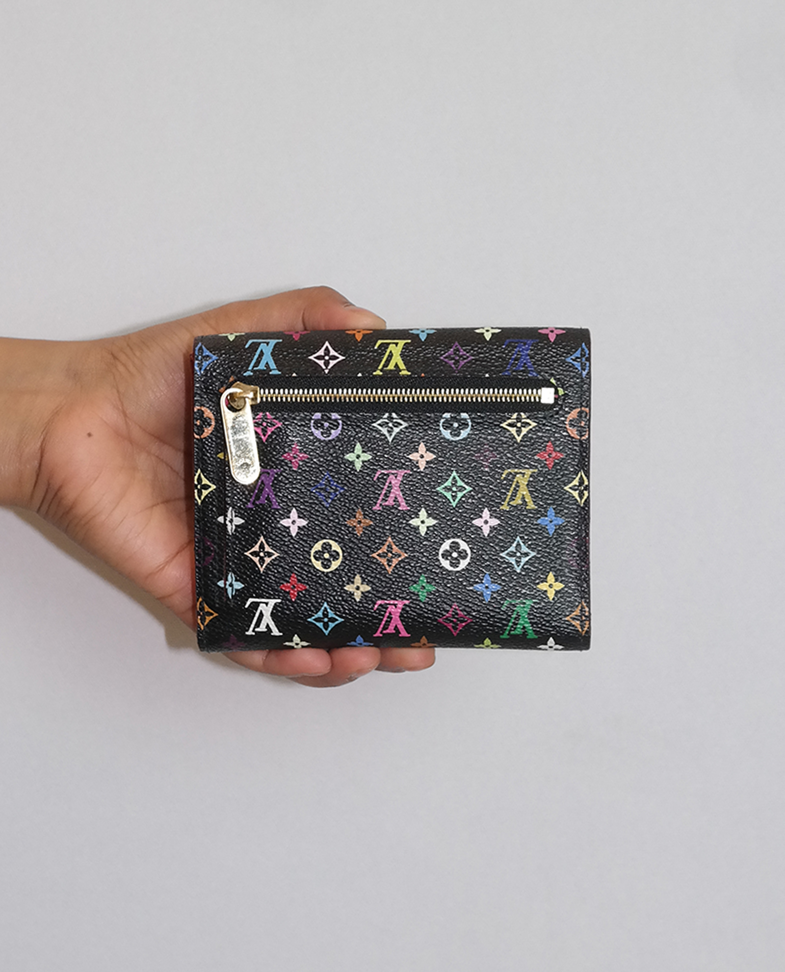 Louis Vuitton Louis Vuitton Joey White Multicolor Canvas Wallet