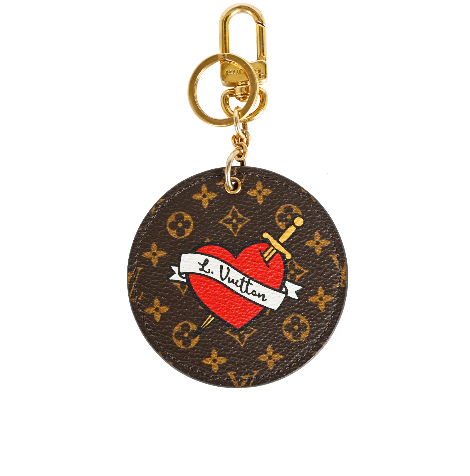 Pre-loved Louis Vuitton LV Heart Keyring - £175