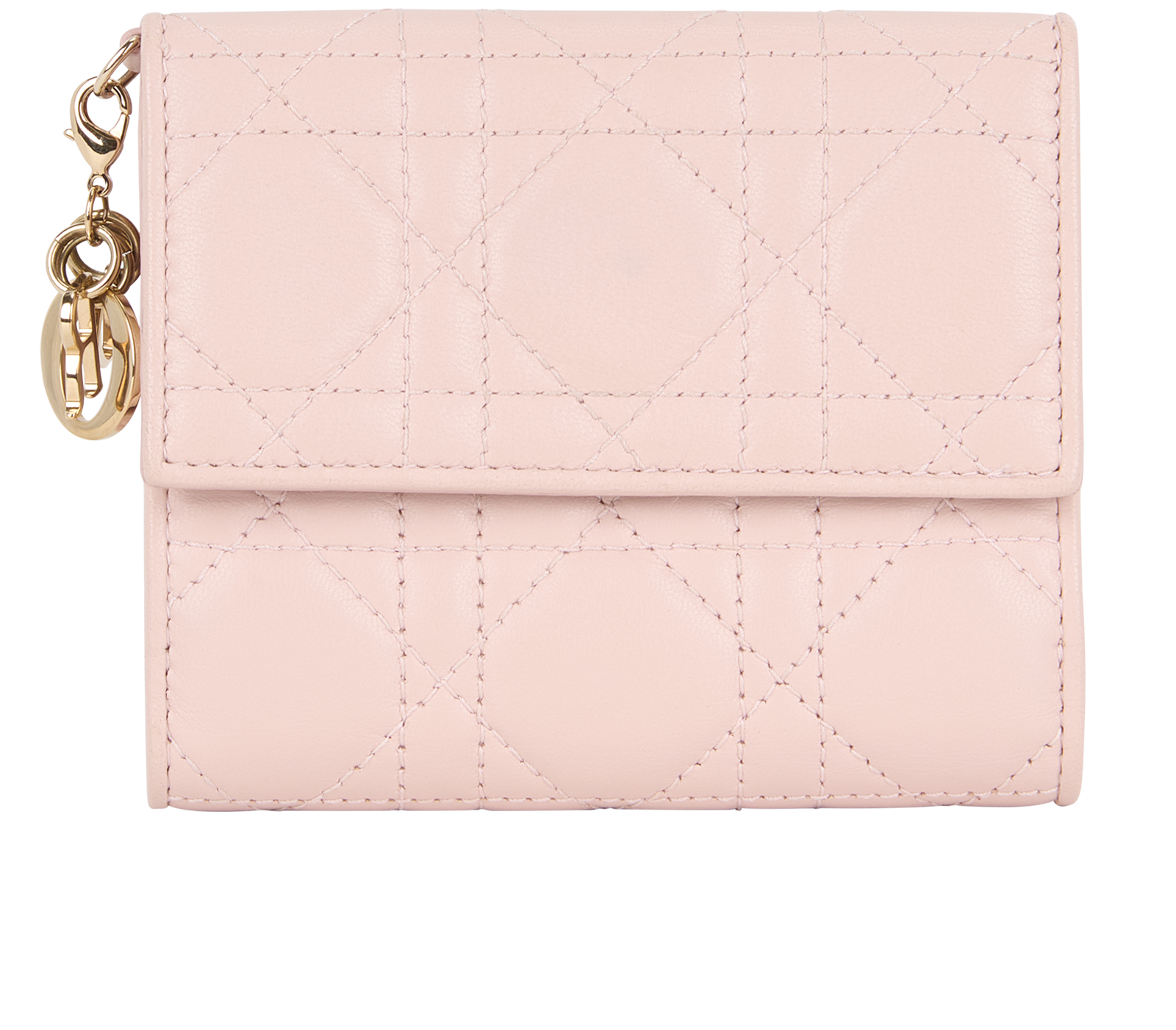 Christian Dior Lady Dior Compact Wallet, Small Leather Goods