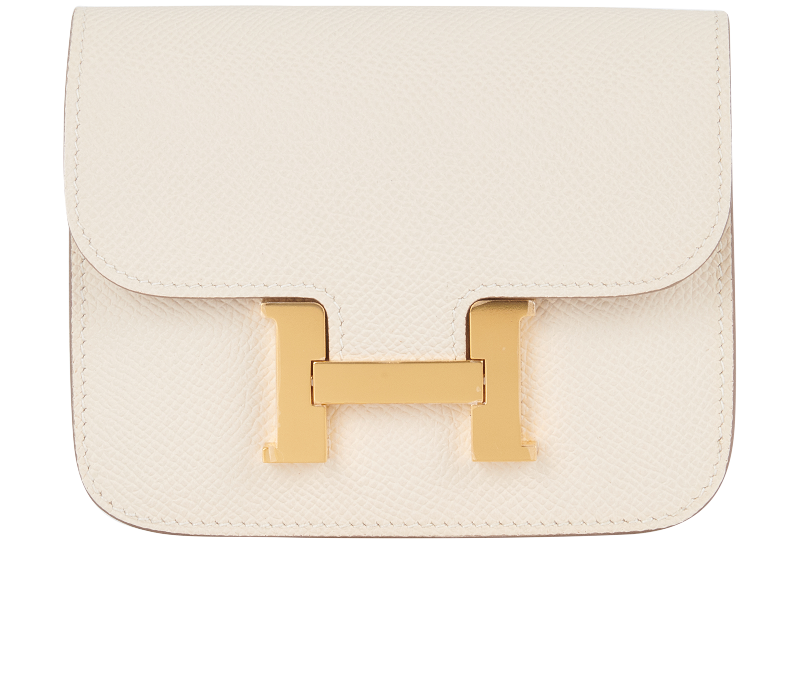 Hermes Constance Slim Belt Wallet in Epsom Craie, Small Leather