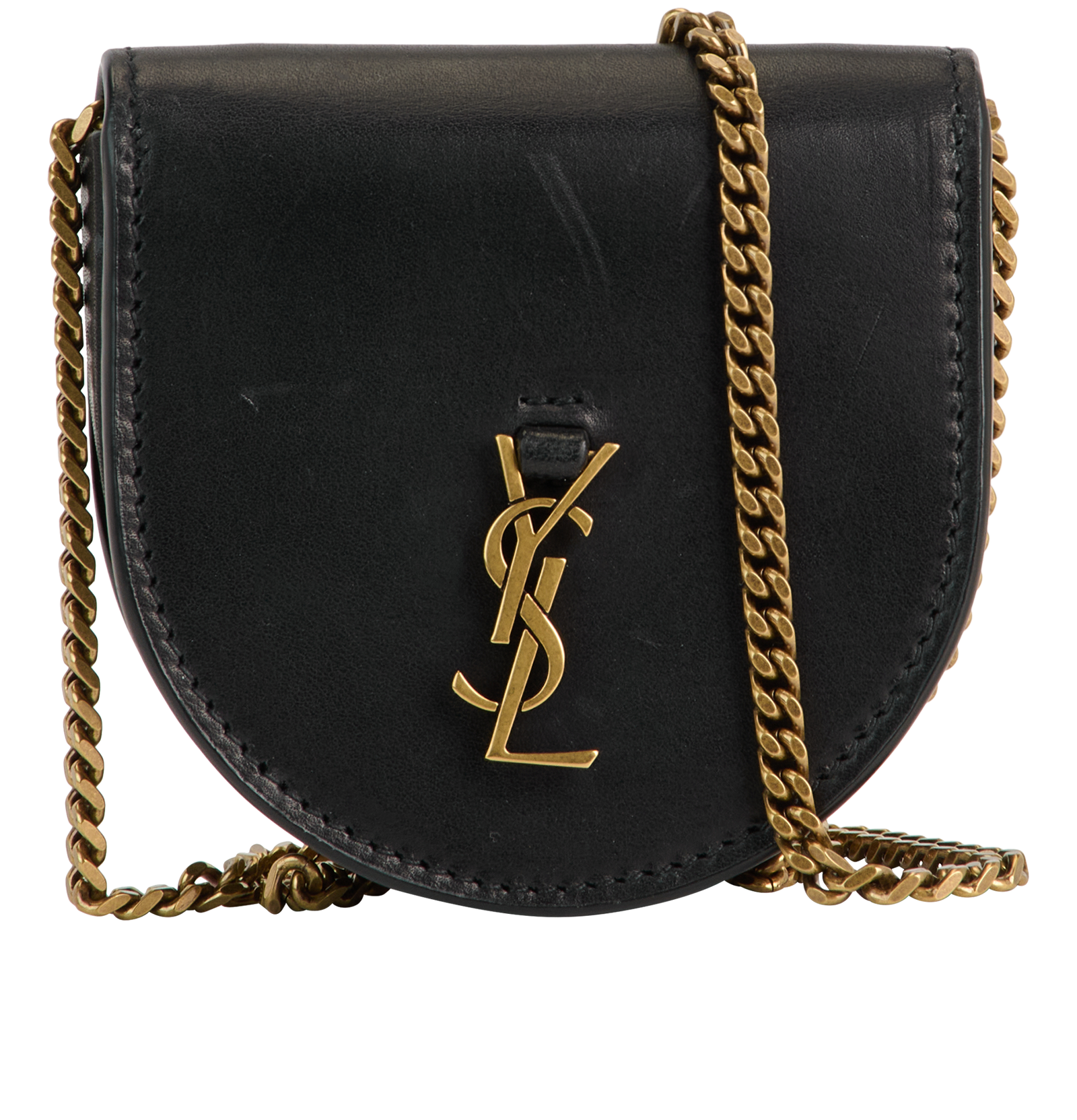 Saint Laurent Kaia Chain Coin Purse, Small Leather Goods