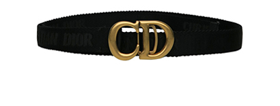 Christian Dior CD Fabric Belt, &pound;295, Accessories, Black, Front view