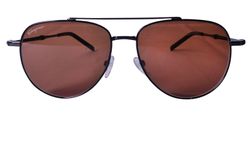 Salvatore Ferragamo SF226S, Black Aviator, Brown Lens, 3*
