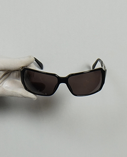 Chanel Diamante 5074-B Sunglasses, &pound;110, Accessories, Black, Front view