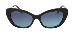 Tiffany TF4158 Cat Eye Sunglasses, Metal/Acetate, Black/Silver, B/C, 3*