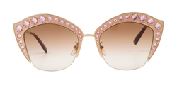 Gucci GG0114S Hollywood Forever Sunglasses, Metal, Gold, DB/C, 2*