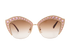 Gucci GG0114S Hollywood Forever Sunglasses, £160, Accessories, Gold/Pink, Front view