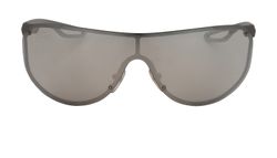 Prada SPS61U Mirrored Shield Sunglasses, Acetate, Silver, SC, 2*