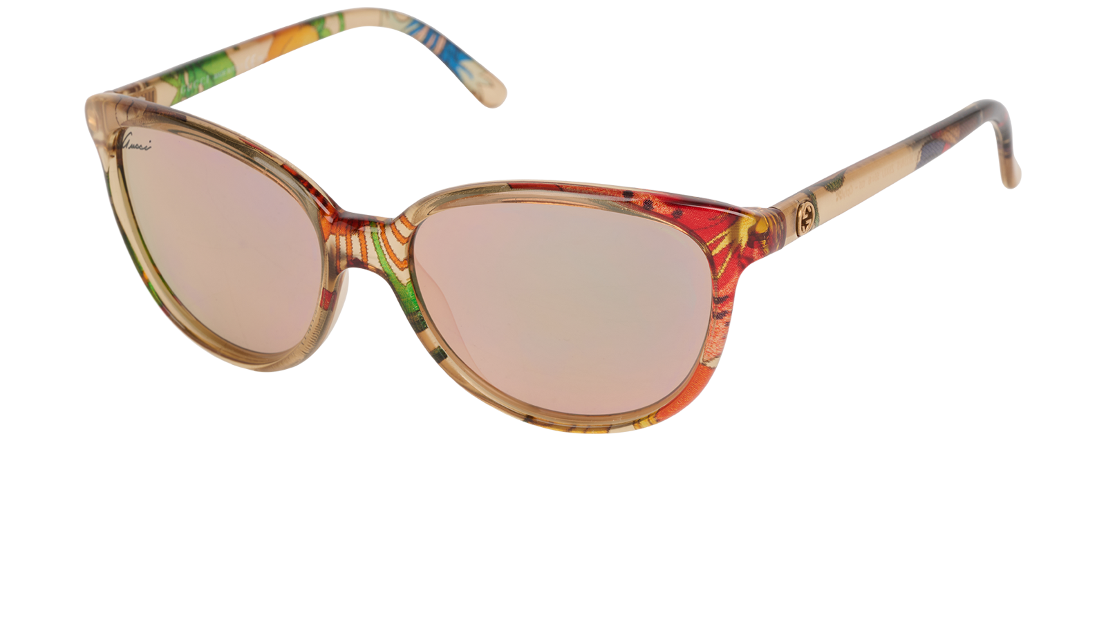 Gucci GG 3633 Round Sunglasses, &pound;130, Accessories, Brown, Bottom view