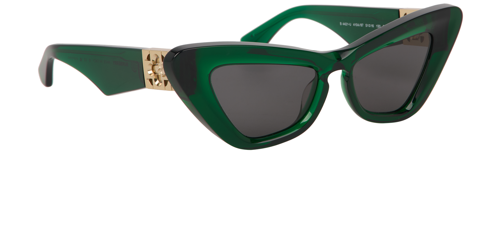 Burberry B4421-U Cat-Eye Sunglasses, &pound;90, Accessories, Green, Side view