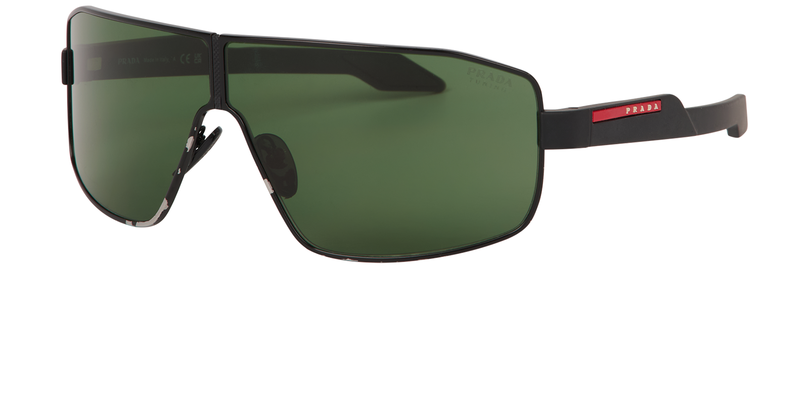 Prada Linea Rossa SPS54Y Sunglasses, &pound;130, Accessories, Black, Bottom view