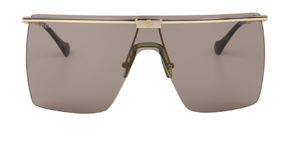 Gucci GG1096S Shield Sunglasses, £160, Accessories, Gold, Front view