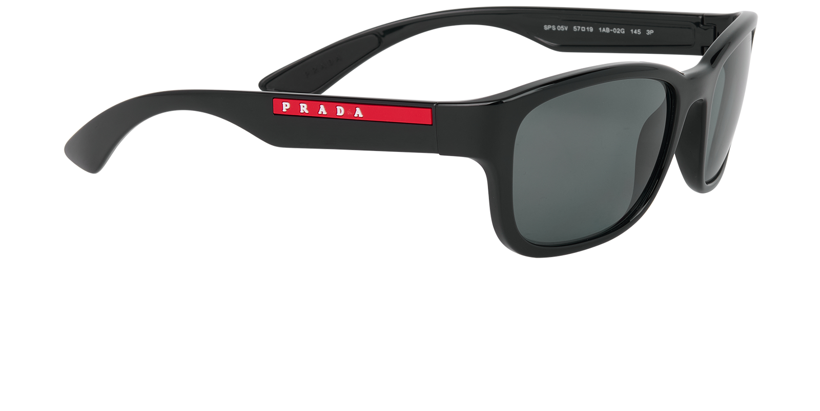 Prada SPS05V Linea Rossa Sunglasses, &pound;120, Accessories, Black, Side view