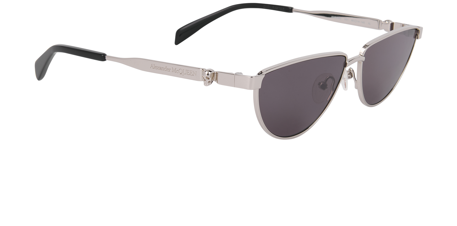 Alexander McQueen AM0456S Cat Eye Sunglasses, &pound;190, Accessories, Silver, Side view
